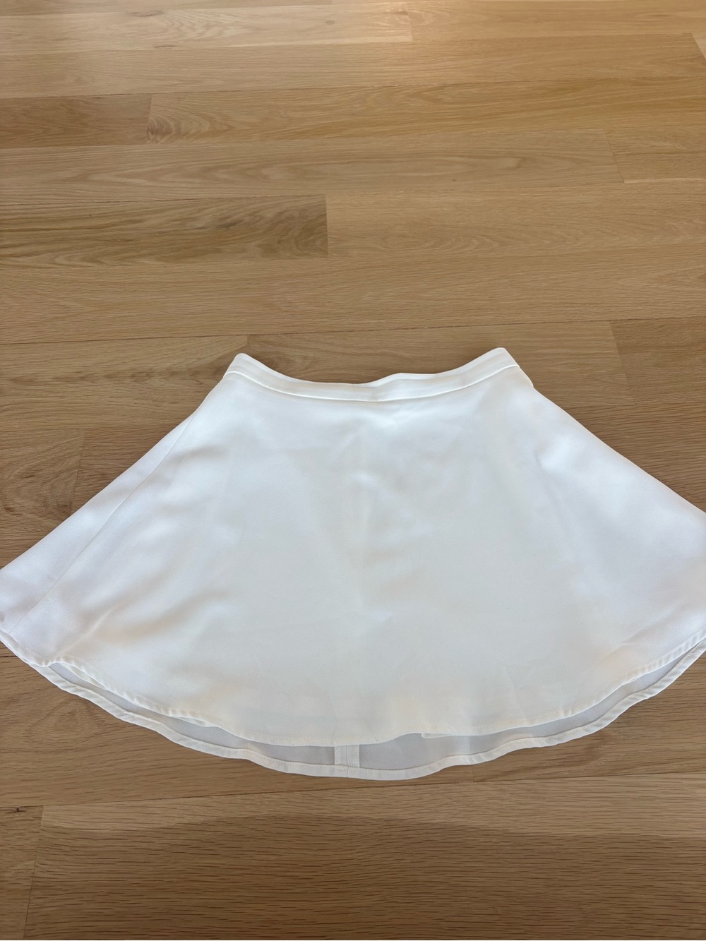 Express White Flared Mini Skirt